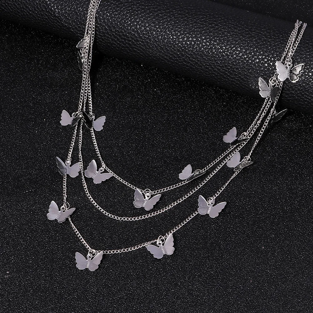 

Punk Butterfly Metal Pants Chain Multi-layer Hook Waist Chain Hip Hop Fashion Unisex Trousers Chain Jeans Decor