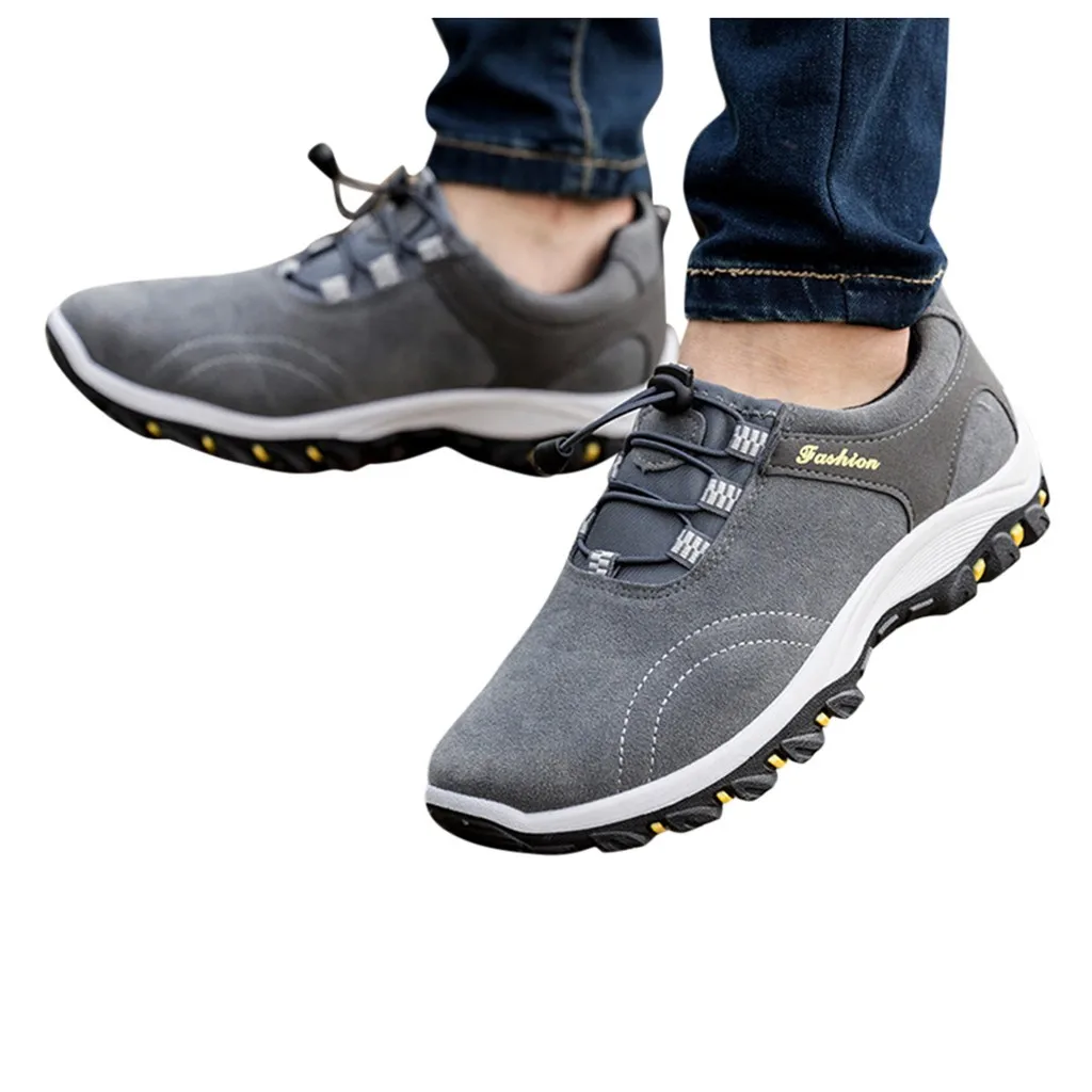 Модная мужская Вулканизированная обувь уличная замшевая Нескользящая