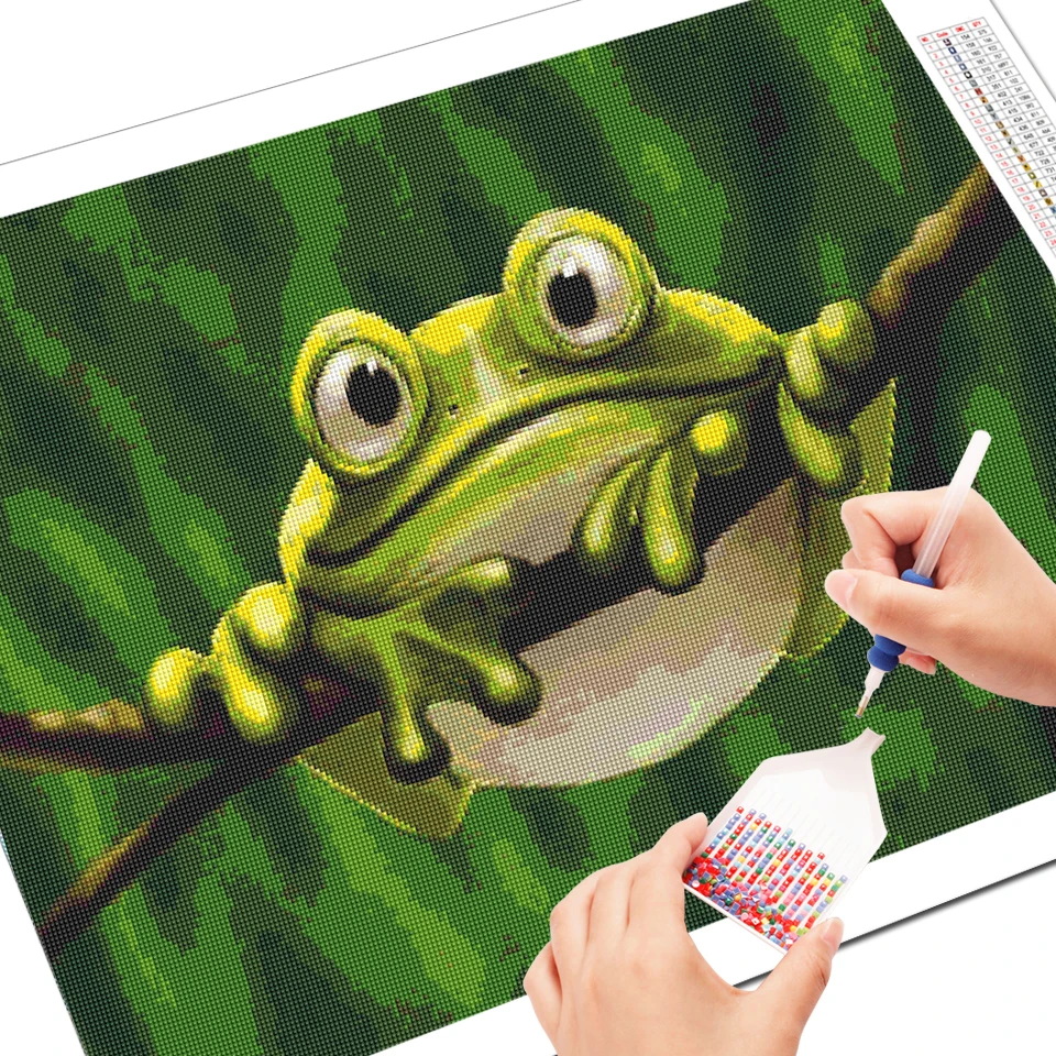 Evershine 5D DIY Diamond Painting Frog Full Square Diamond Embroidery Cross Stitch Diamond Mosaic Rhinestones Home Decoration