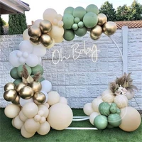 83pcsset avocado green balloons garland arch birthday wedding arch double skin latex balloon baby shower party decorations