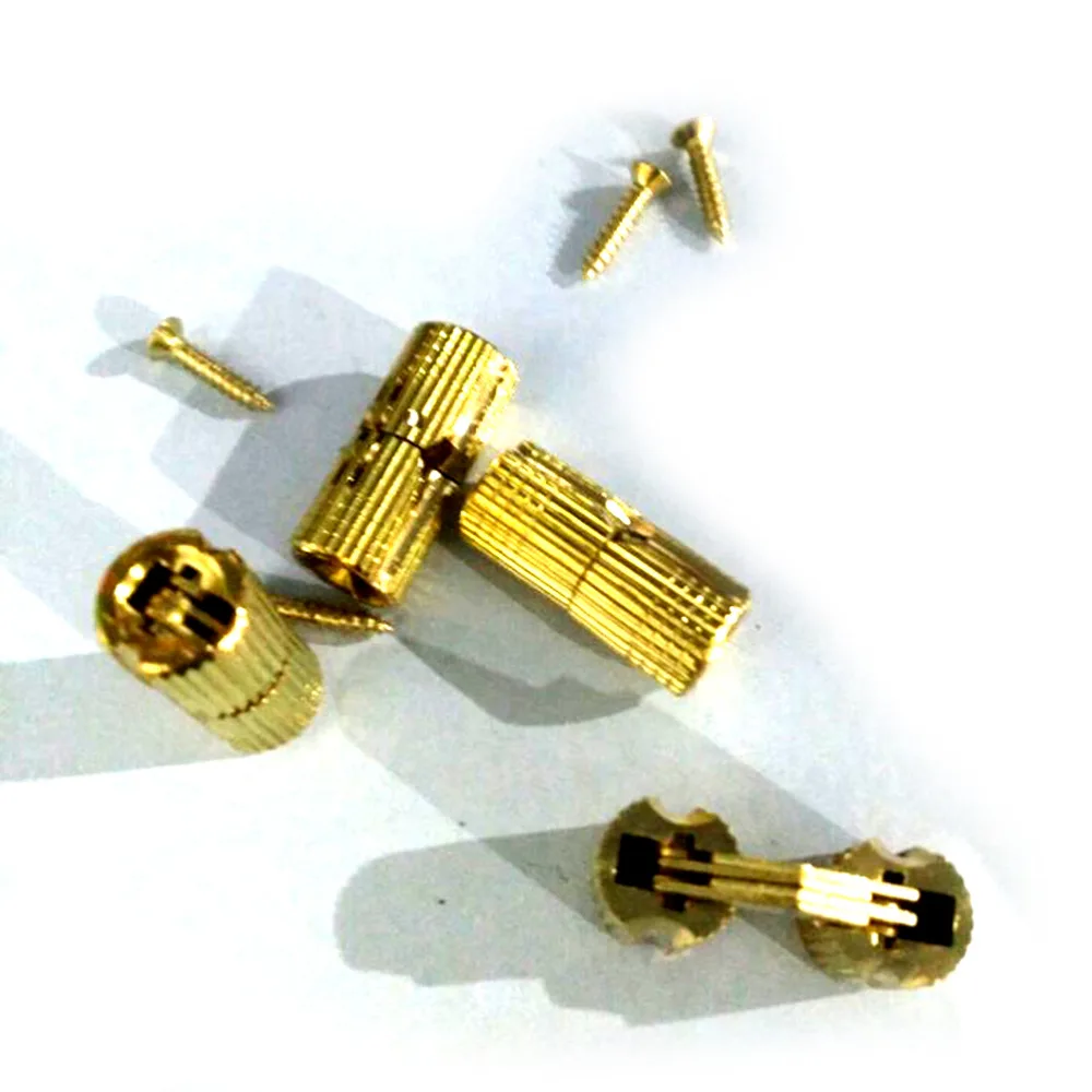 Скрытое Латунное крепление Петля бочонок 4 шт. 8 мм|Петли для шкафа| |