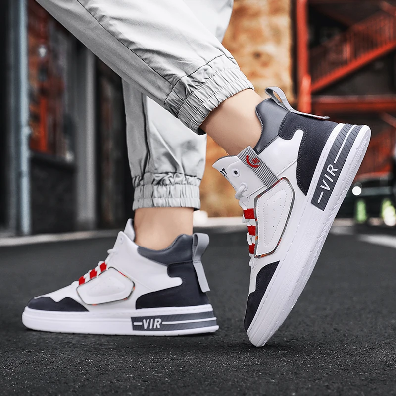 

Men's Casual Male Sneakers Fashion Outdoor Walking Breathable Athletic Mesh Comfortable Running PU-Leather Sports Shoes For Men