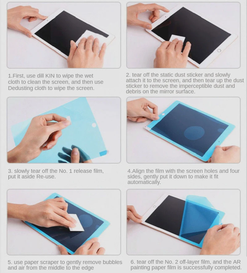 drawing film for apple ipad 7th generation 10 2 9 7 12 9 2018 2020 air 3 4 10 5 10 9 screen protector matte paper painting film free global shipping