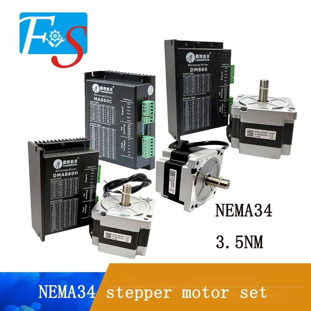 Комплект фрезерного станка с ЧПУ Leadshine NEMA34 нм 86 см3 5 шаговый двигатель +