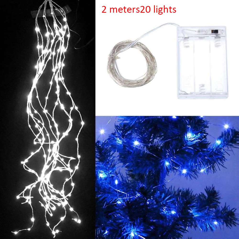 Гисветильник с 20 светодиодами 2 м серебристая проволосветильник|Светодиодные