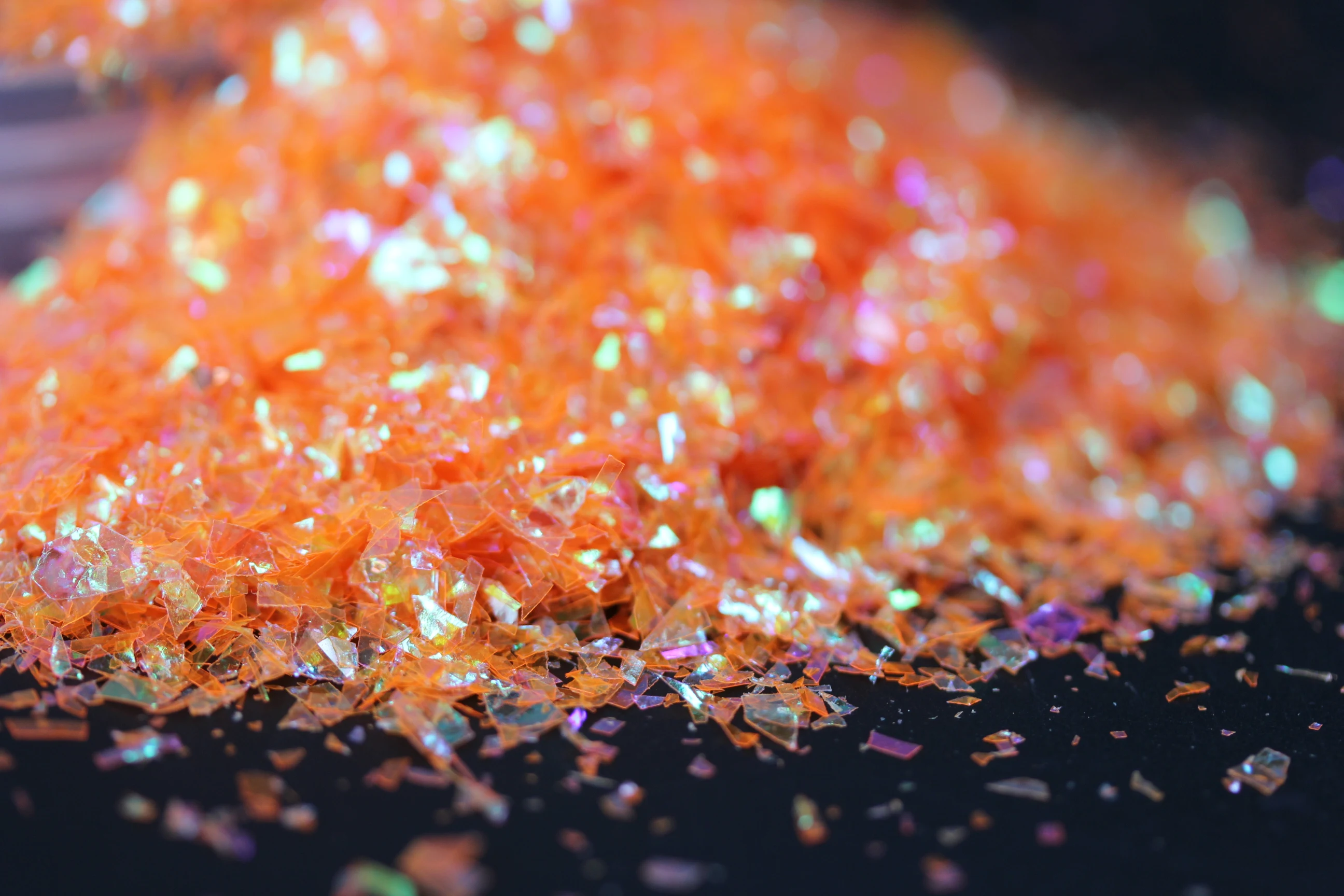 Оранжевые блестящие хлопья майлара профессиональные накладные ногти сделай сам