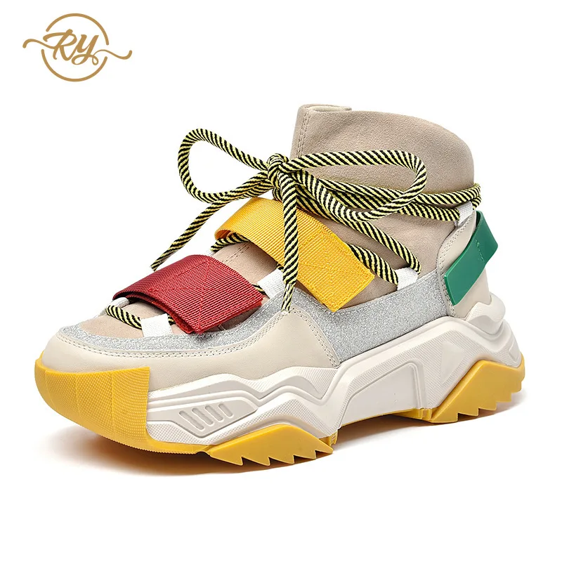 RY РЕЛА/Модная женская обувь 2019 г. Осенняя новая Корейская версия повседневной