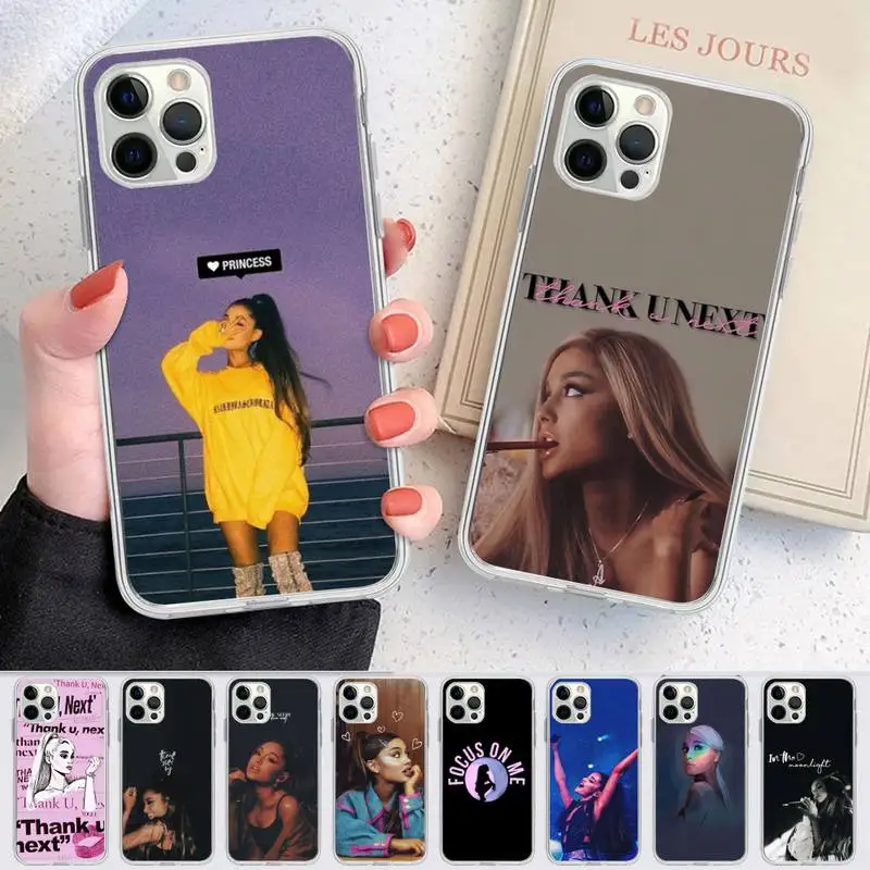 

Cute Girl Singer gifts Thank U Next Phone Case for iPhone 11 12 13 mini pro XS MAX 8 7 6 6S Plus X 5S SE 2020 XR case