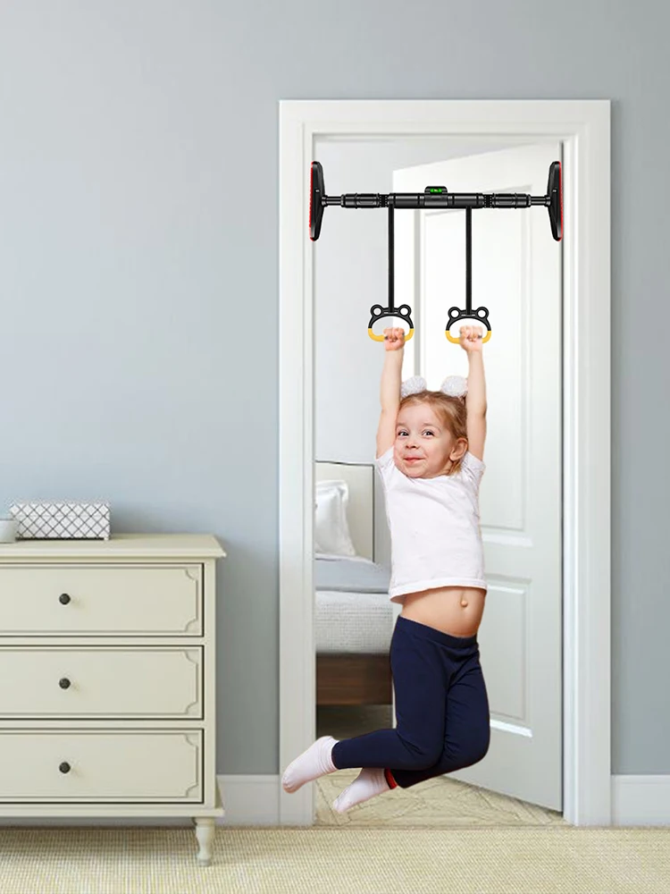 

Детские гимнастические кольца подтянуть кольца силовых тренировок Нескользящая кольца Регулируемый дом кольцо для фитнеса для домашнего ...