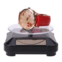 watch display solar power rotating jewelry stand display watch holder automatic turning table rotating phone watch jewelry stand