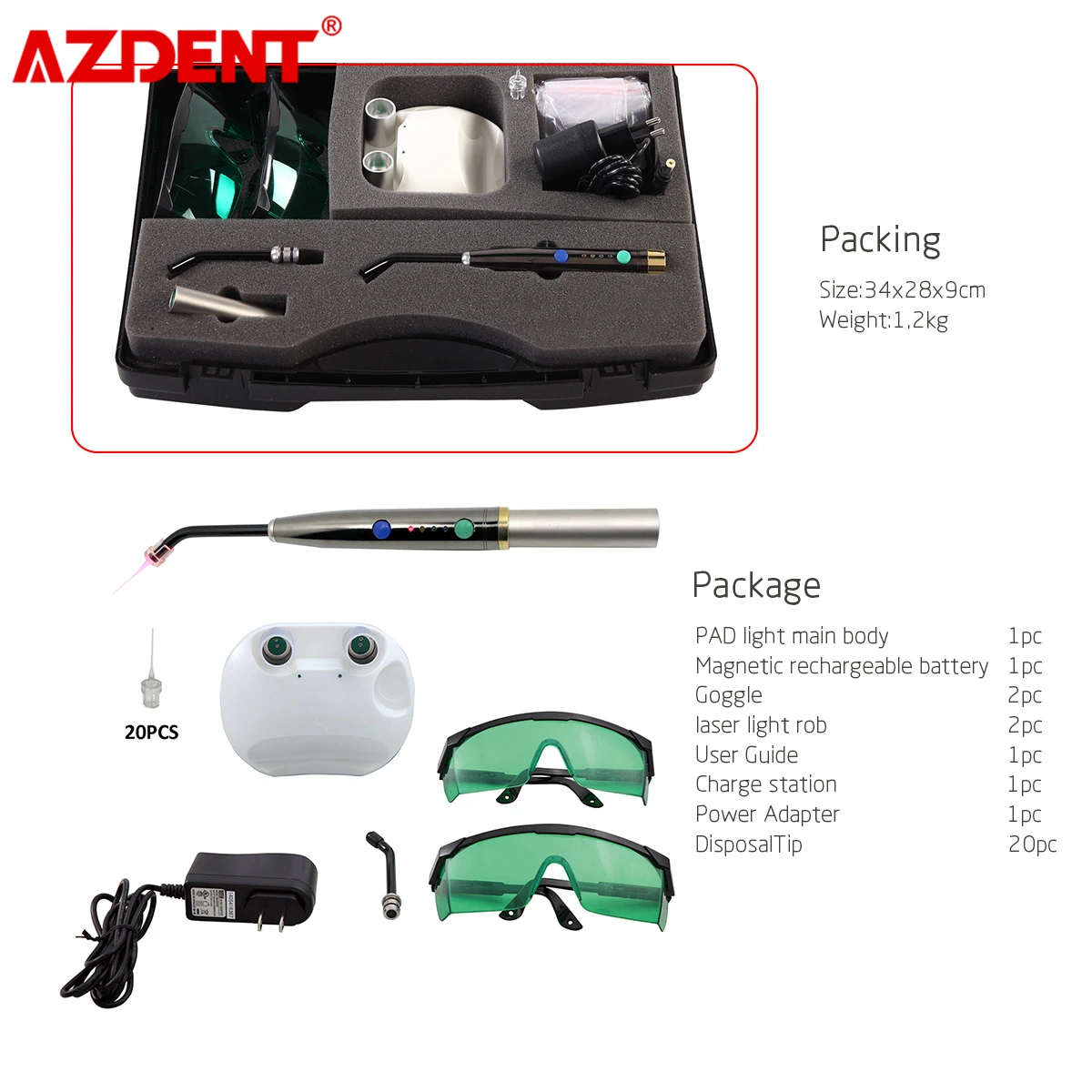 Стоматологическое фотоактивационное дезинфекционное медицинское лазерное