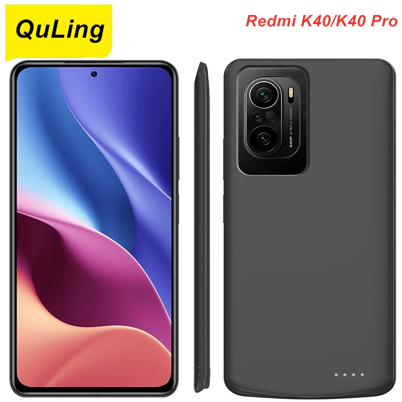 

QuLing 6800 Mah For Xiaomi Redmi K40 Battery Case K40 Pro Battery Charger Bank Power Case For Xiaomi Redmi K40 Pro Battery Case