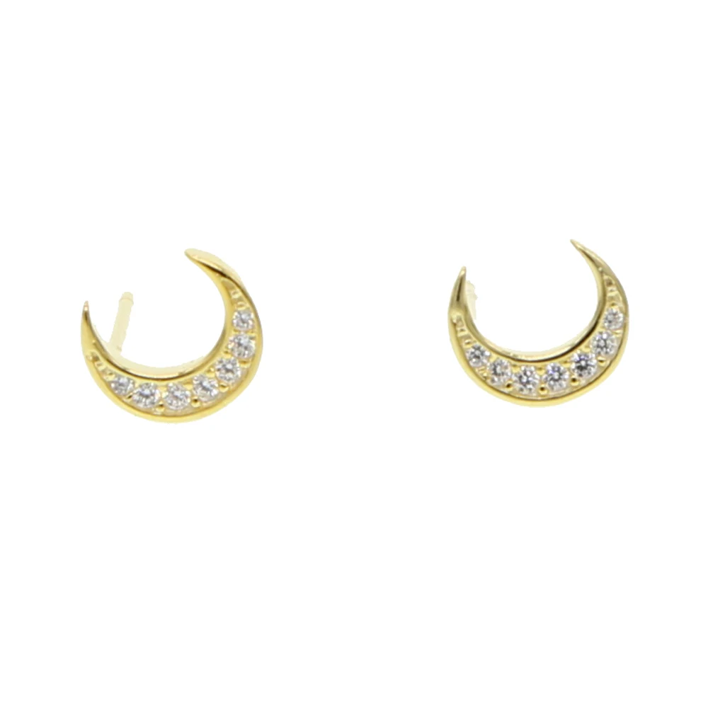 Женские серьги-гвоздики из серебра 100% пробы с фианитом | Украшения и аксессуары