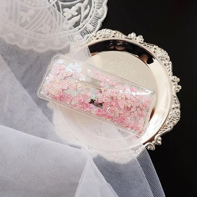 pink 2 1 шт. модные полимерные блестящие Цветочные заколки для девочек геометрические прозрачные заколки для волос Инструменты для укладки волос Прямая поставка - Цвет: pink 2