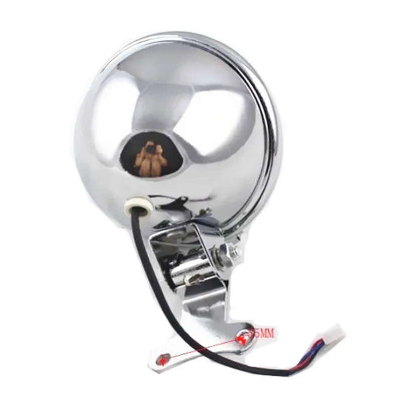 Универсальный мотоциклетный дальний и ближний свет светодиодная хромированная