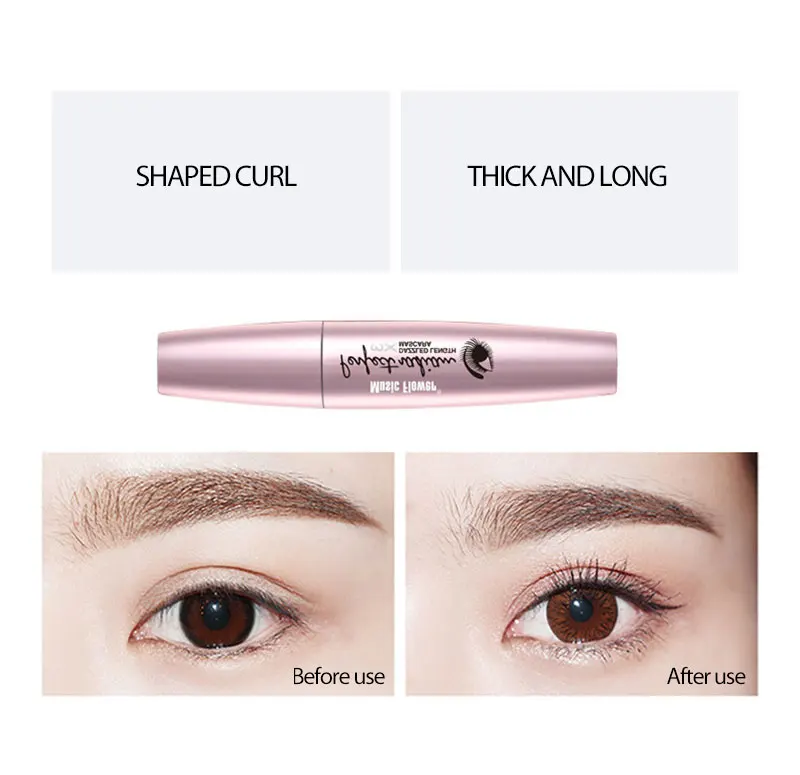 Тушь для ресниц с музыкальными цветами розовая тушь стойкая водостойкая не