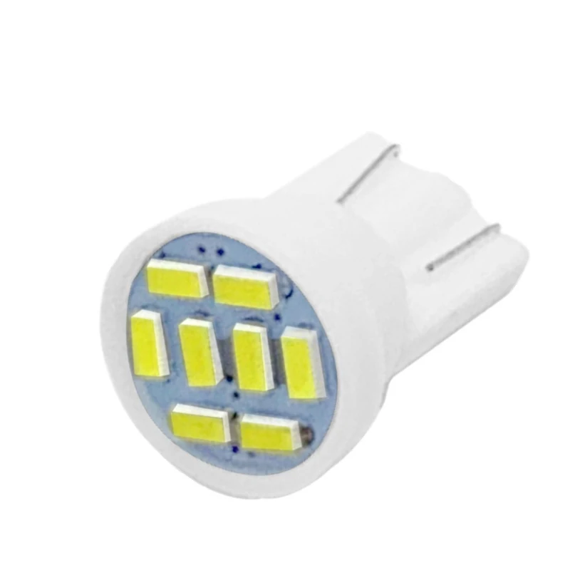 

10 шт. T10 3014 8smd стоп-сигнал 8 светодиодов 194 168 192 W5W клиновидный светодиодный светильник для чтения цвет белый DC 12V