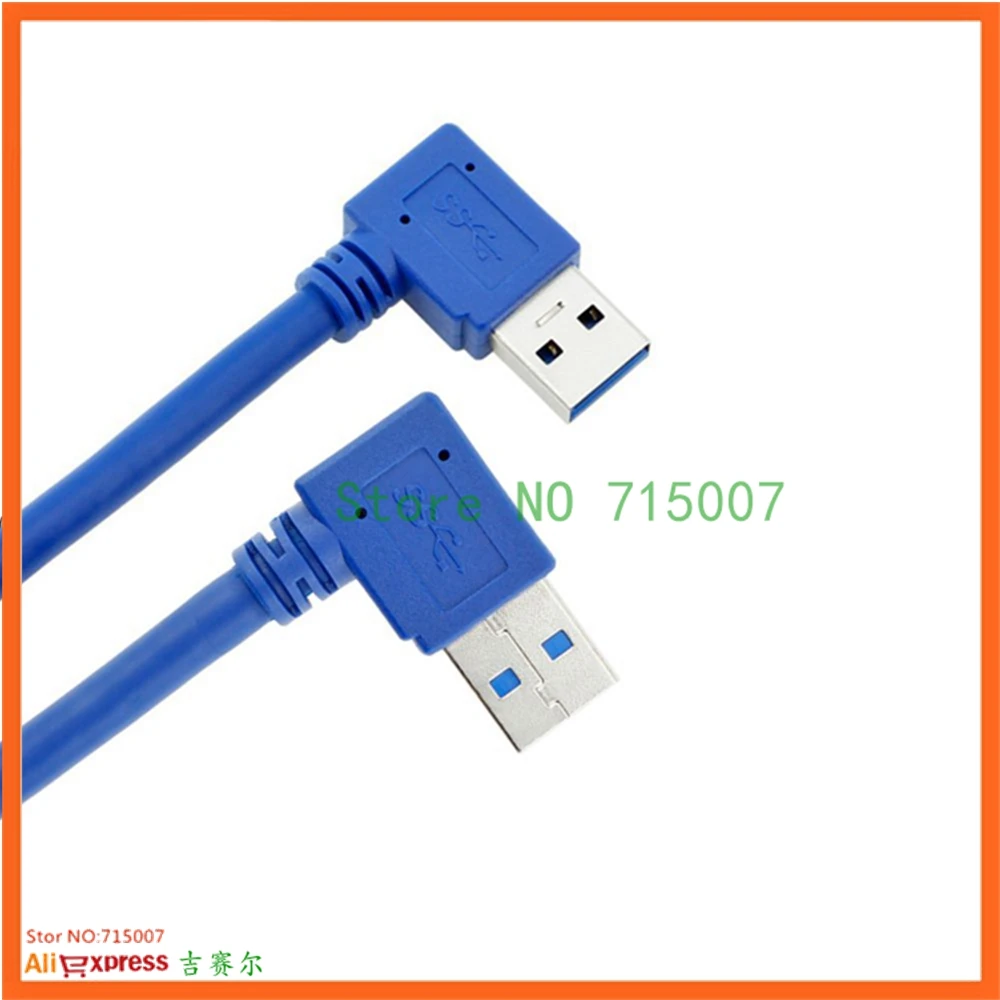 USB3.0 USB 3.0 Type A Male 90 Degree Left Angled to Right Extension Cable Straight Connection 50cm 0.3m | Электроника