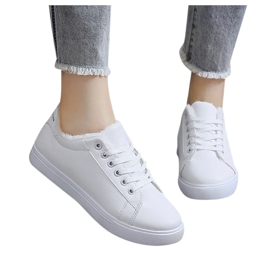 Женские кроссовки женская модная дышащая Повседневная зимняя теплая спортивная