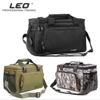 leo fishing tackle bags portable lures kit carrier bag slide waist canvas packs shoulder bag outdoor large capacity storage bag