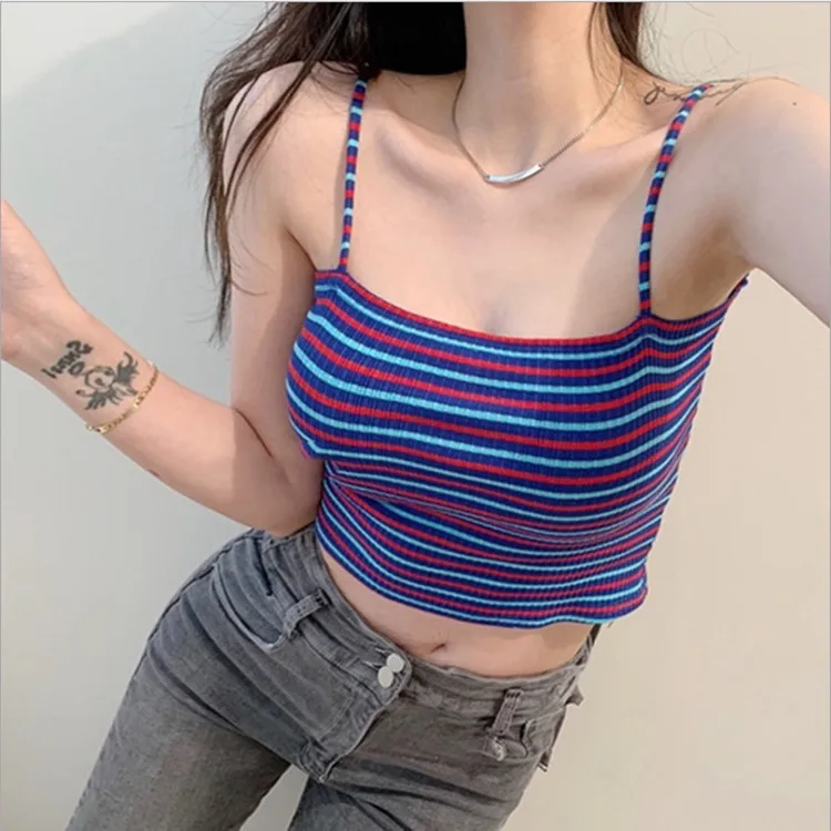 2020 Модные женские летние майки топы без рукавов из Хлопка Бюстье косточек