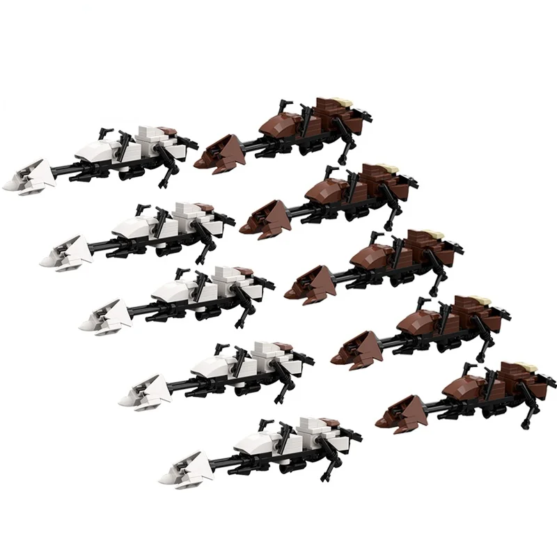 

moc Space Clone Trooper Speeder Bike Sets Technical Flying Transporter Motorcycle Model Building Blocks Kid Toys Gift