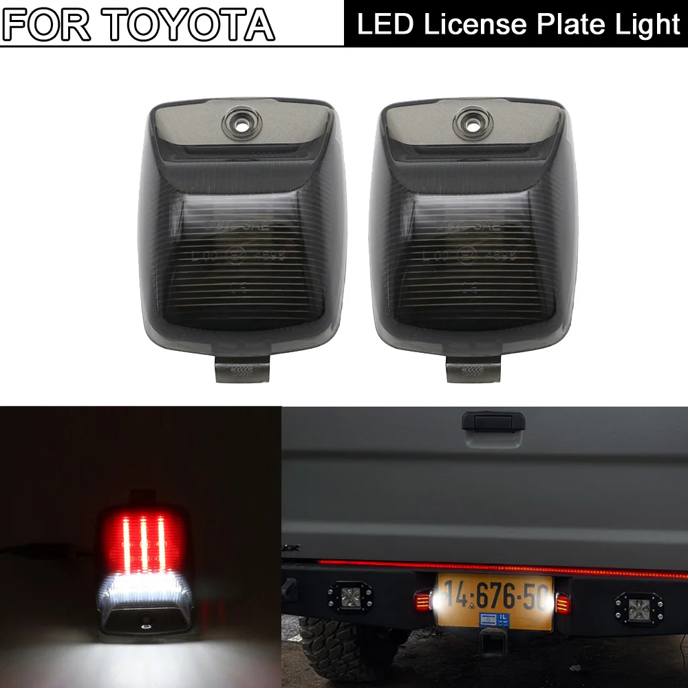 2Pcs For Toyota Tacoma 2005-2015 Tundra 2000-2013 New Waterproof 18 LED 12V High Quality LED License Plate Light