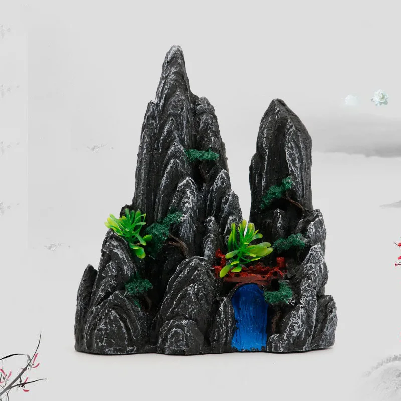 

Aquarium Decoration Fish Tank Landscaping Simulation Resin Rockery Ornaments Fish And Shrimp Avoid Water Background Accessories