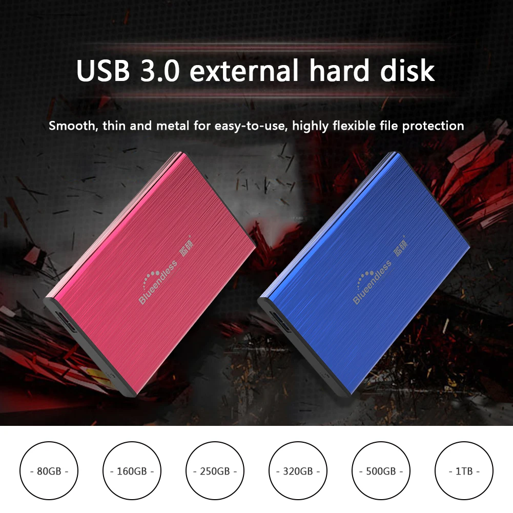 

Blueendless 2,5 дюйма USB 3,0 5400 об/мин внешний жесткий диск 80 Гб 160 Гб 250 ГБ 320 ГБ ТБ HDD HD для ПК Mac ноутбука жесткий диск