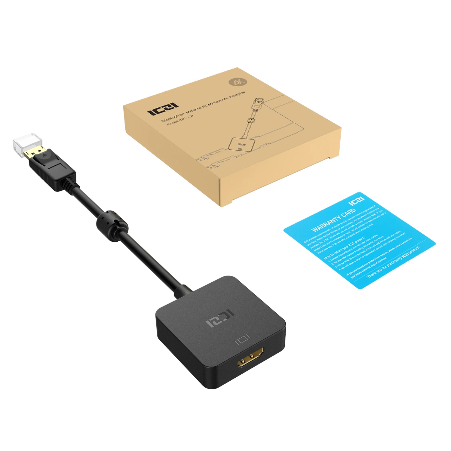ICZI 4K Дисплей порт HDMI адаптер Поддержка пассивный или активный позолоченный адаптер DP к HDMI для проектора дисплей