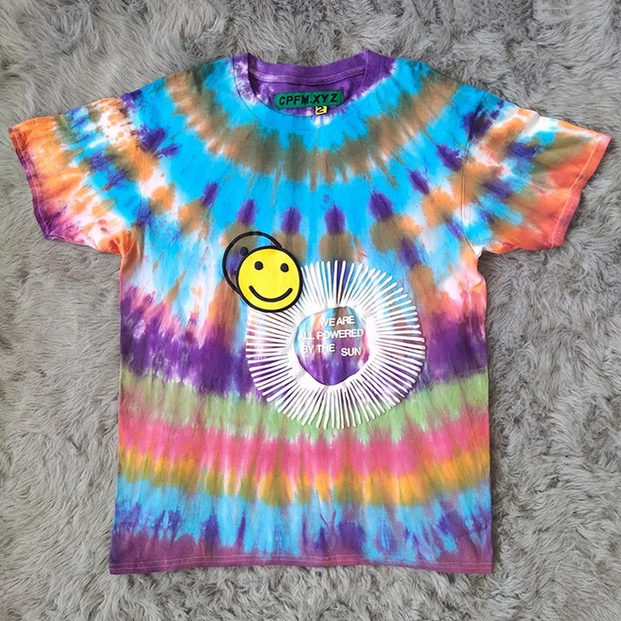 

Tie Dye Kanye CPFM.XYZ T Shirt Men 1:1 Best-Quality CPFM XYZ T-shirt Top Tees t shirt for women