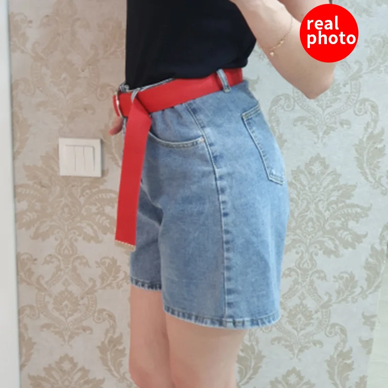 Женские джинсовые шорты с высокой талией новые корейские Ретро женские летние