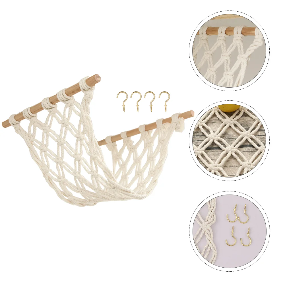 

Handwoven Macrame Hammock Hanging Fruit Vegetable Hammock Home Decoration