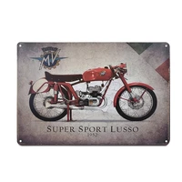 mv agusta raid motorcycle retro metal tin sign poster wall plaque 20x30cm tin sign