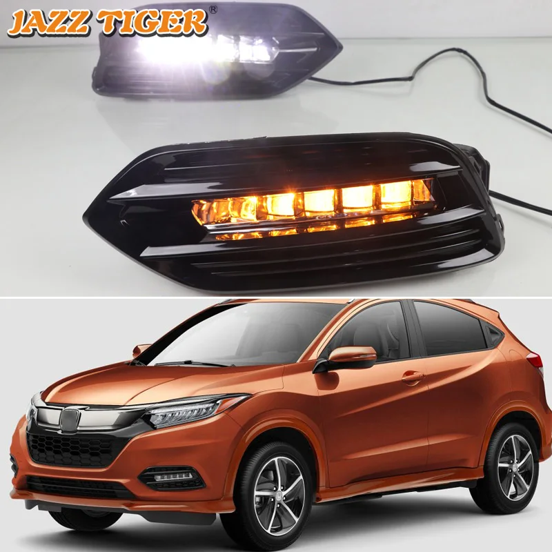 12В дневные Бег огни для Honda вариабельности сердечного ритма HR-V Vezel 2019 2020 ходовые