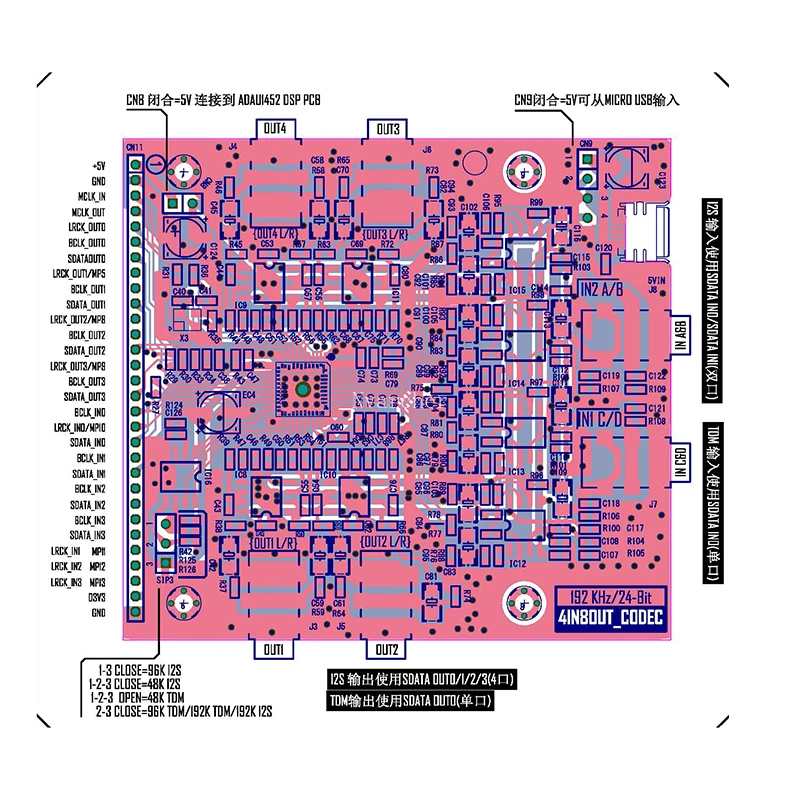 Nvarcher ADAU1452_DSP Development Board Learning DSP With CODEC | Электроника