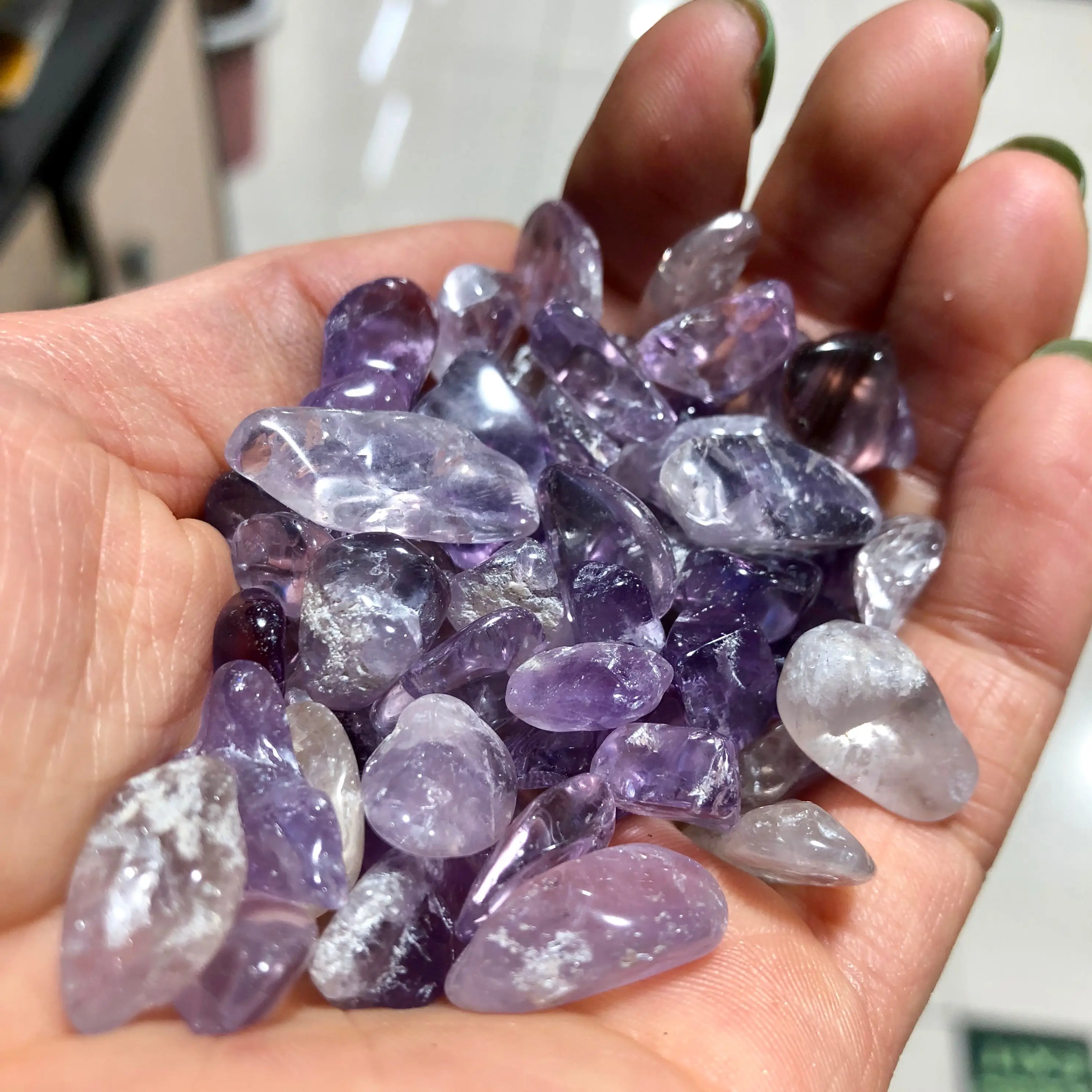 

100g Natural Crystal Gravel Specimen Rose Quartz Amethyst Home Decor for Aquarium Healing Energy Stone Rock Mineral