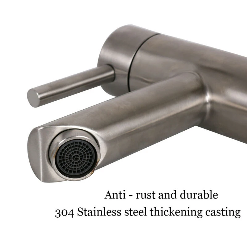 

Stainless steel Faucet Plastic valve Lifting Hot & cold Mixer Tap Wash Basin