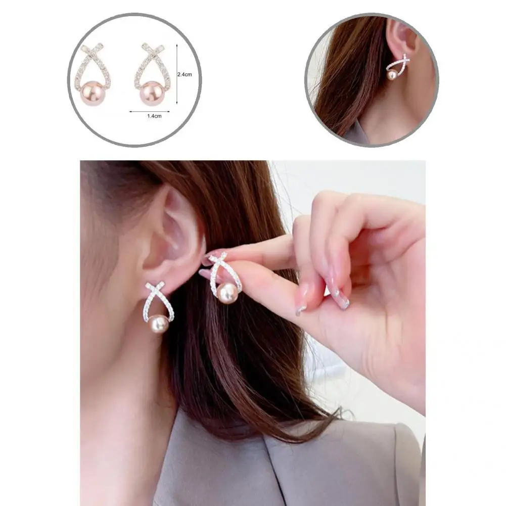 

Изысканные износостойкие легкие серьги-гвоздики в Корейском стиле для свадьбы