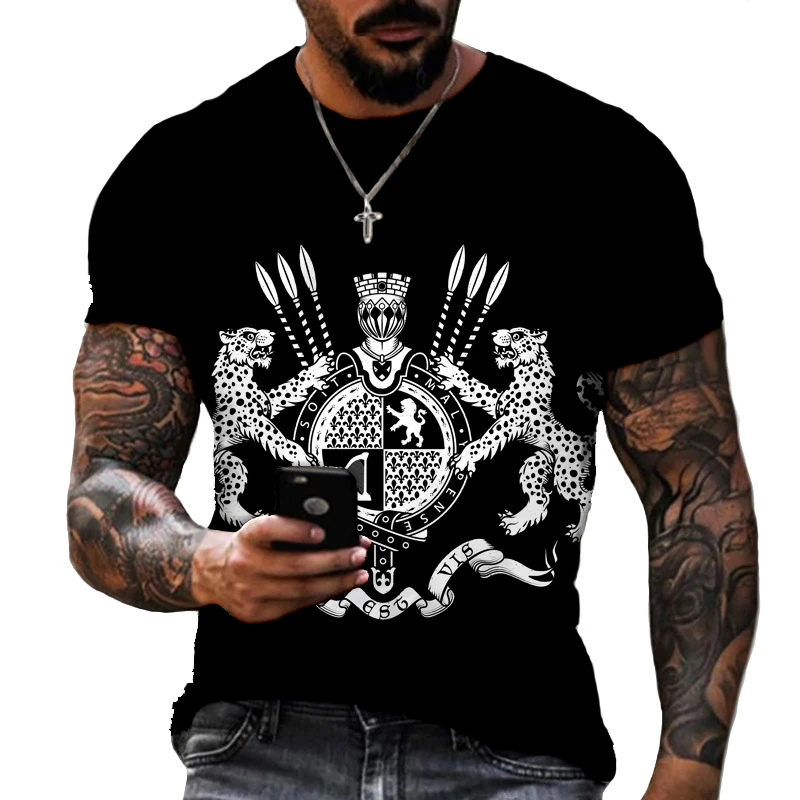 

Personality And Handsome Men's 3D Printed T-shirt Fashion Creative Unique Street Trend Short-sleeved High-quality Fabric