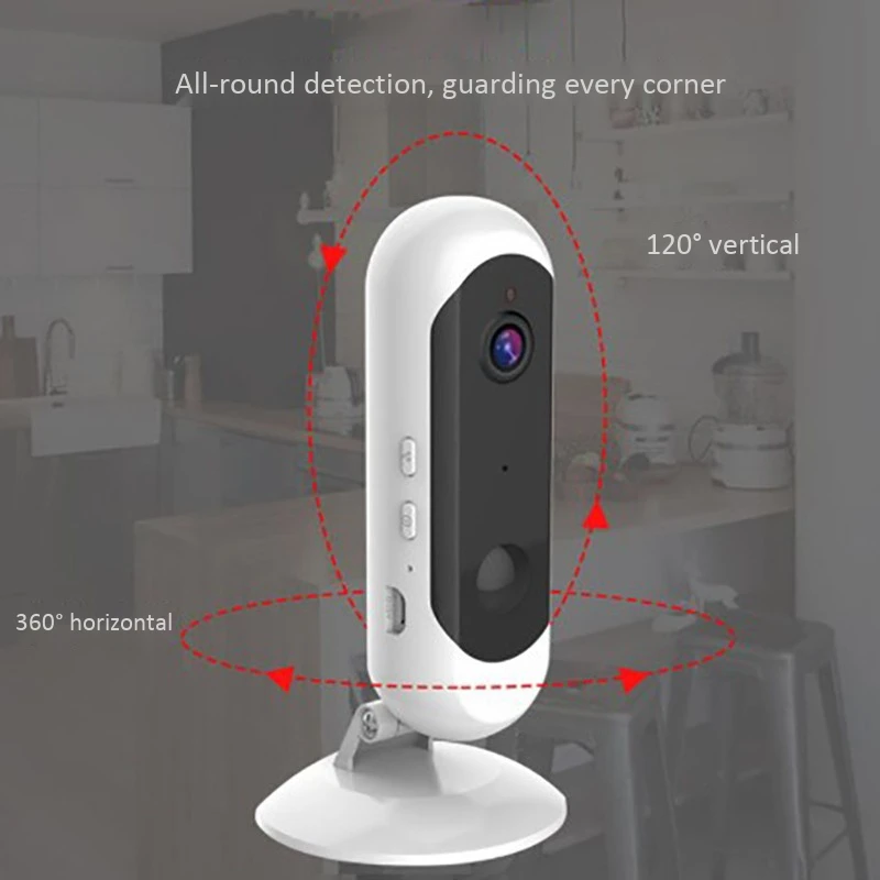 

WiFi Camera Battery Rechargeable IP Security Low Power 1080P HD Wireless Home Surveillance IR Night Vision Alarm Camera