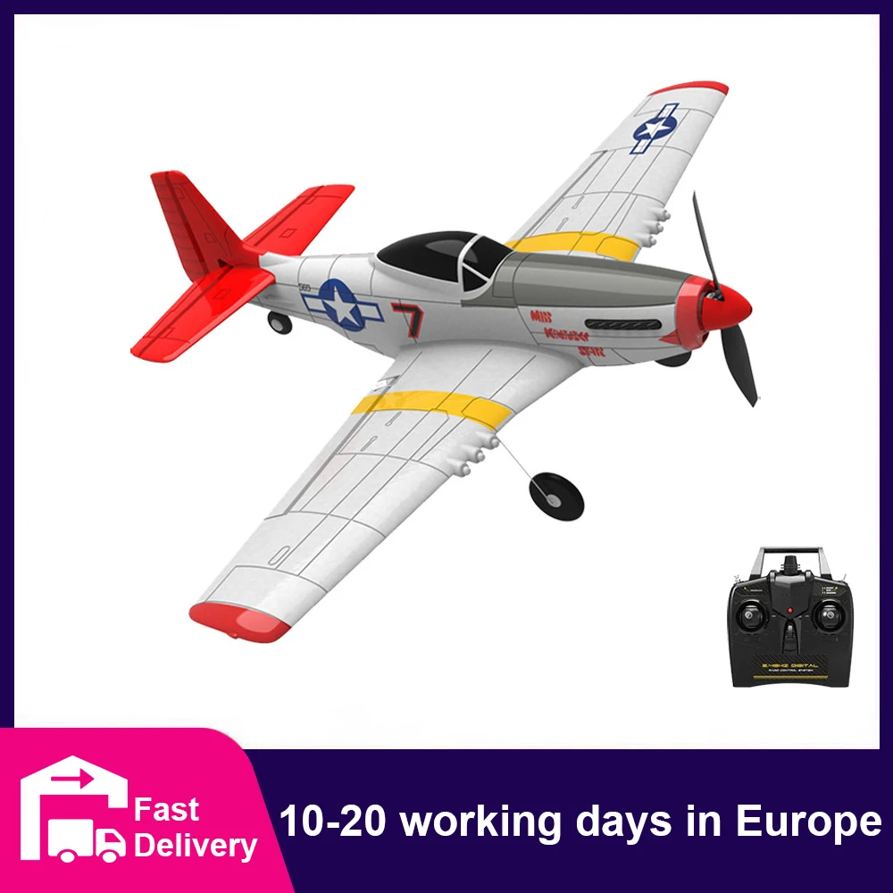 

Volantex 761-5 RC Airplane 2.4GHz 6-Axis Gyro P-51D Mustang RC Plane Glider EPP Trainer Warbird Fixed Wing RTF One-Key U Turn