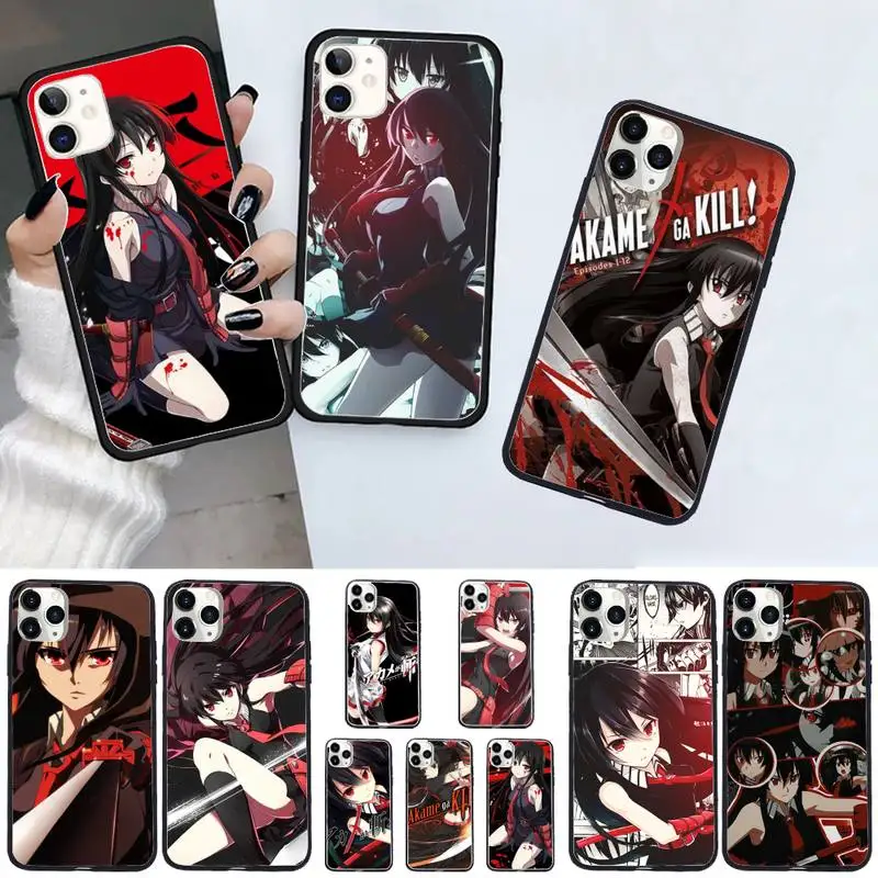 

Akame Ga Kill Anime Phone Case for iPhone 11 12 mini pro XS MAX 8 7 6 6S Plus X 5S SE 2020 XR shell