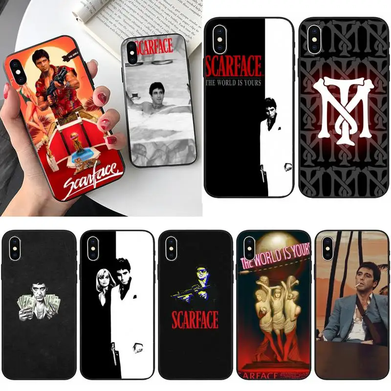 

Scarface 1983 film Al Pacino movie soft Phone Case For iPhone 12 Mini 11 Pro XS Max X XR 7 8 Plus