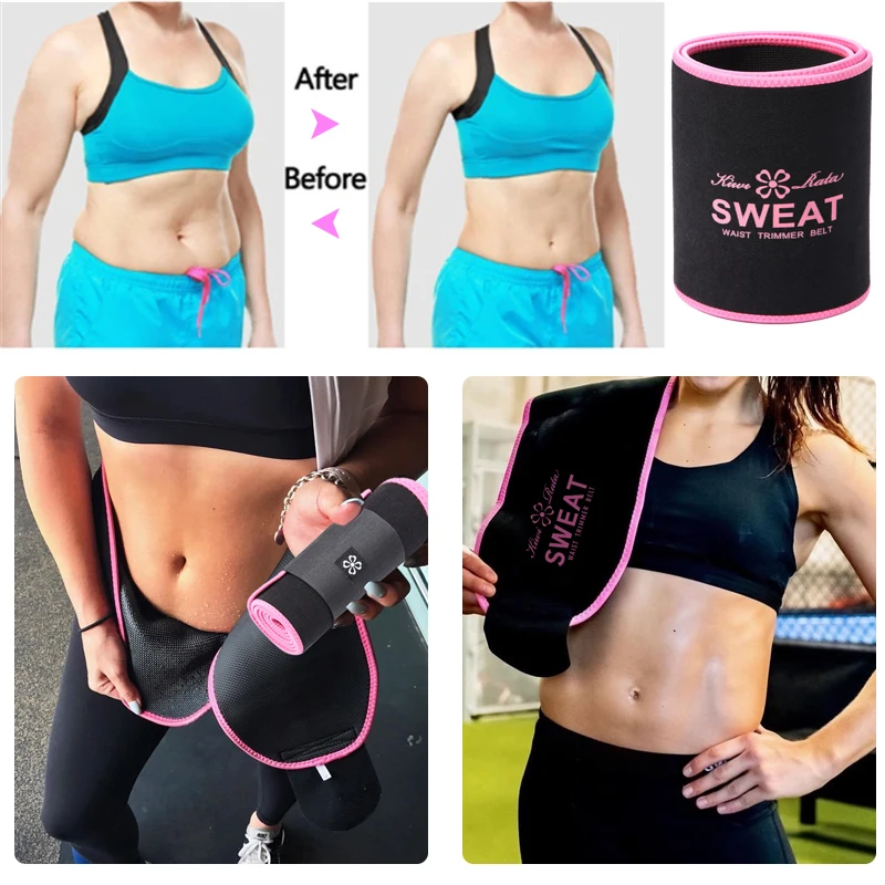 Neoprene Sauna Women Waist Trainer Trimmer Belt Sweat Corset Body Shaper Ab Cincher for Workout Faja Shapewear | Женская одежда