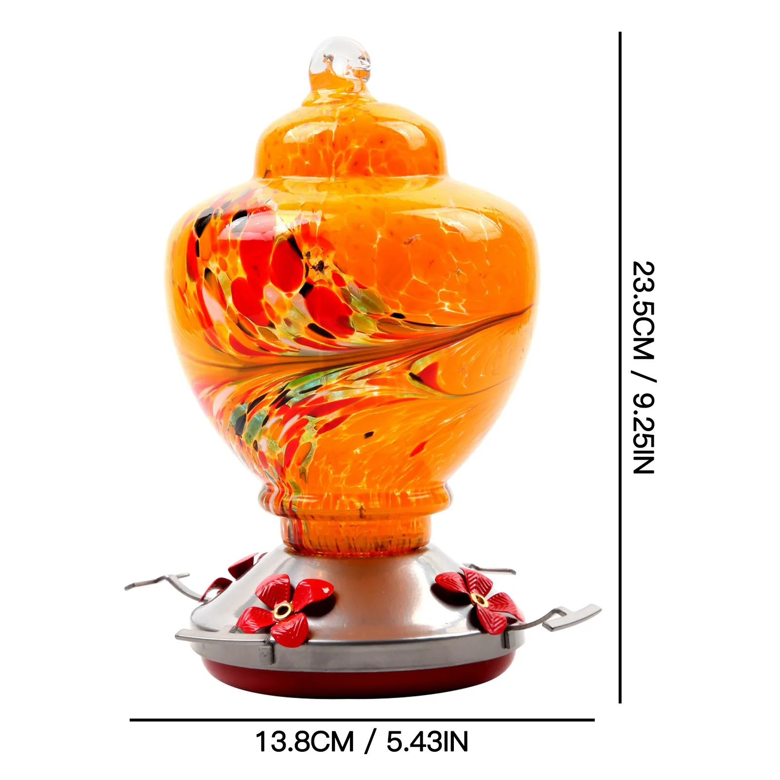 Дворовый Садовый декор Колибри Фидер Рука выдувное Стекло инвентарь садовые