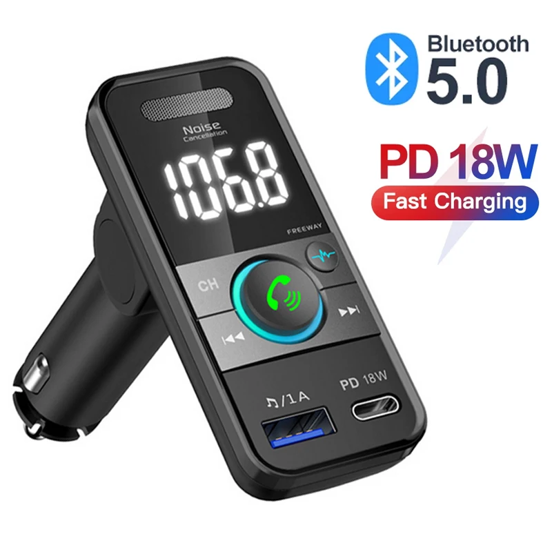 

FM-трансмиттер JINSERTA, Bluetooth 5,0, 18 Вт, USB