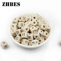 10mm 52pcslot ecofriendly natural wooden bead 26 letters square spacers loose beads for diy jewelry making bracelet accessories