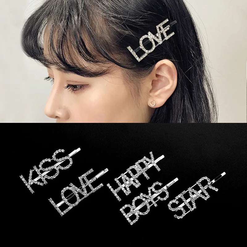 1 шт. стразы заколка для волос с надписью женщин девочек Геометрическая