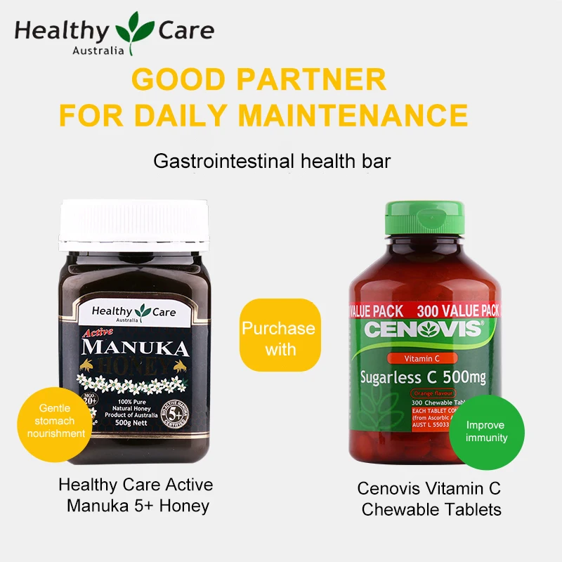 

Healthy Care Active Manuka Honey MGO 20+ UMF 5+ 100% Pure Natural Honey Produce Of Australia 500g Nett Mild Nourishing Stomach